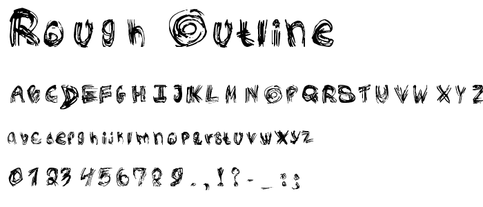 Rough Outline font